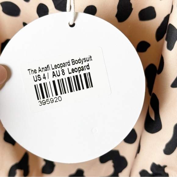 NWT Polly Tamikah Leopard Bodysuit Animal Print Boho Stretchy Tan 4 - Picture 13 of 14